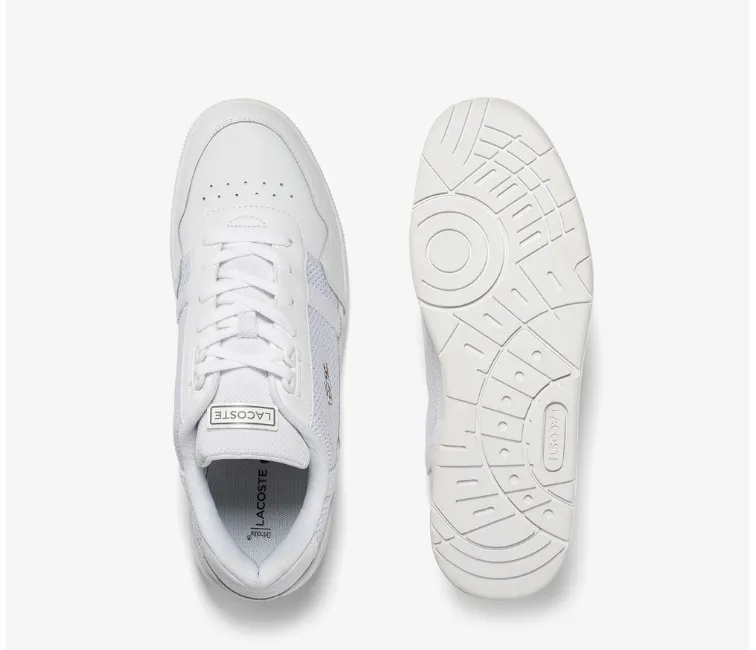 Men's Lacoste T-Clip 123 3 SMA (White) Anti Slip Rubber Outsole Abduction Guide