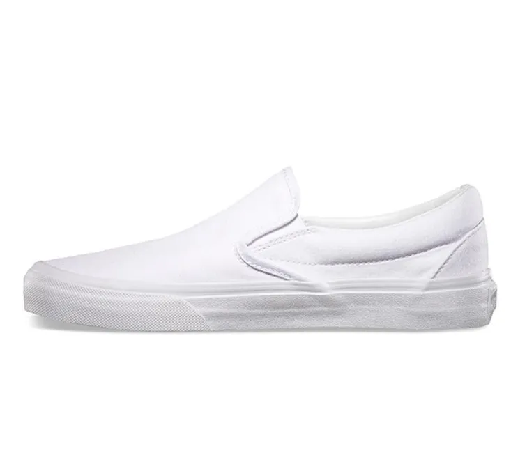 Vans Classic Slip-On (True White) Heat Sealed Overlays