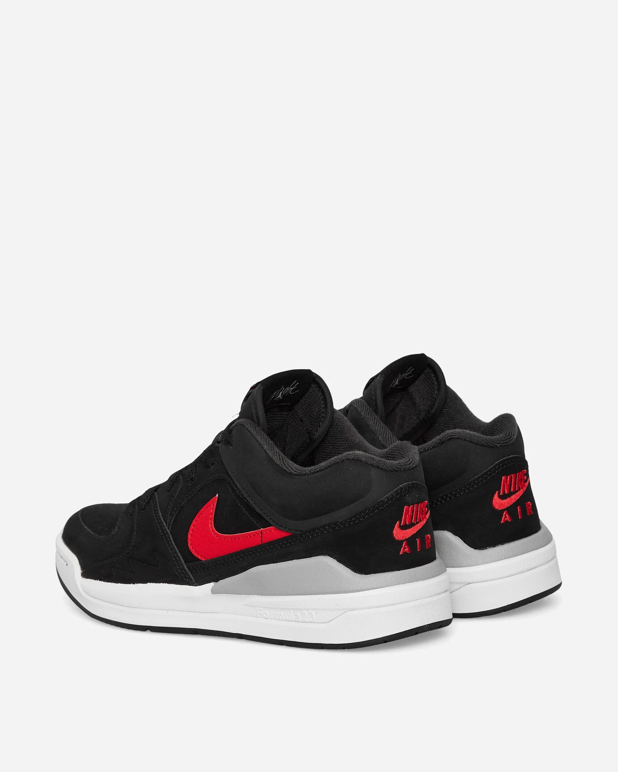 Jordan Stadium 90 Sneakers Black / Fire Red On Foot Dual Density