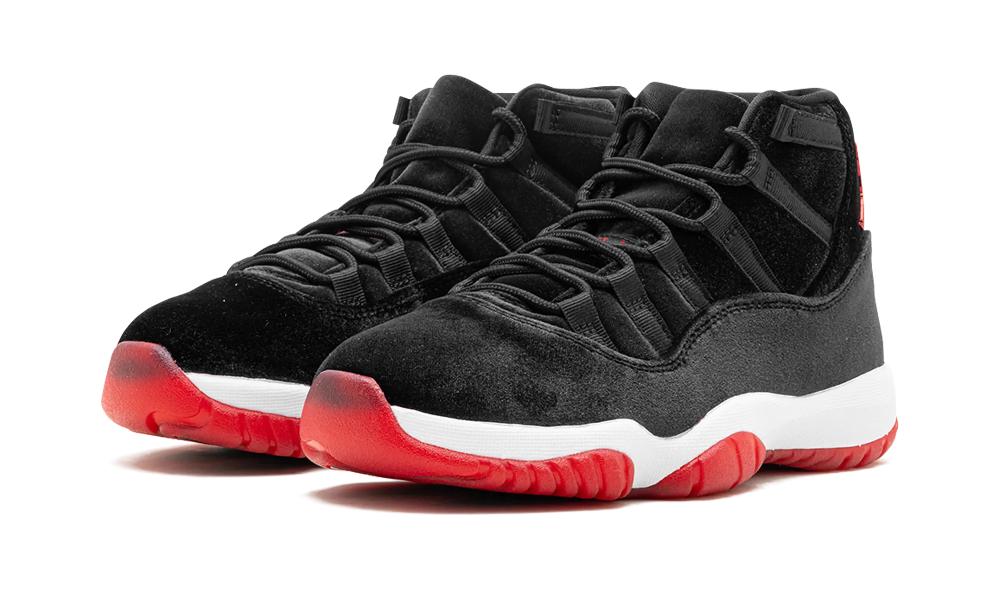 Air Jordan 11 WMNS "Bred Velvet" Land Soft Base Friction control