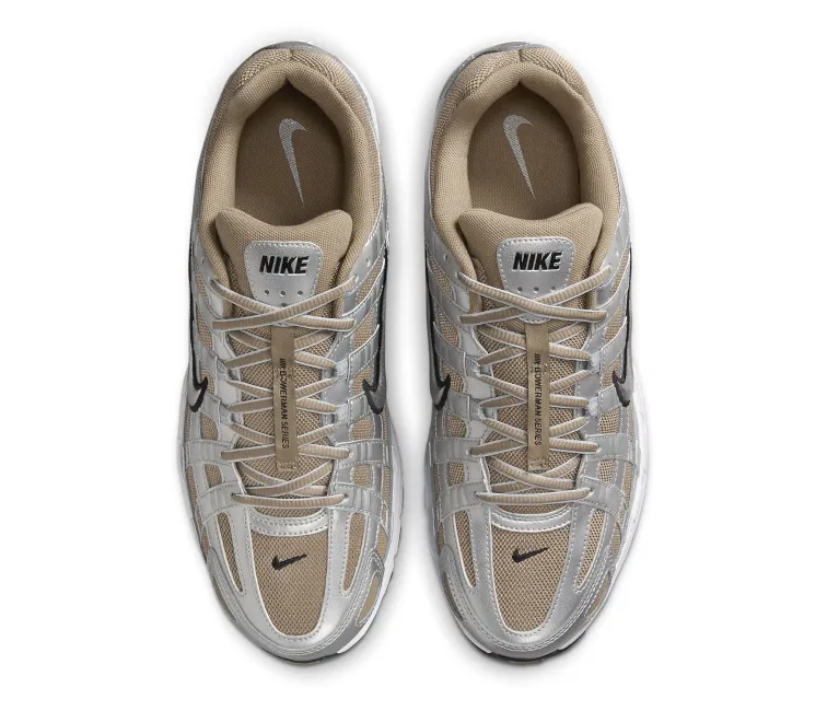 Shock Padding Men??s Nike P-6000 (Khaki/Metallic Silver)