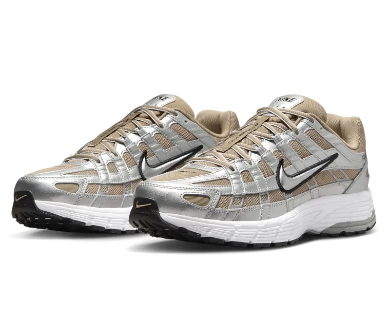 Men??s Nike P-6000 (Khaki/Metallic Silver) Motion Stabilizer