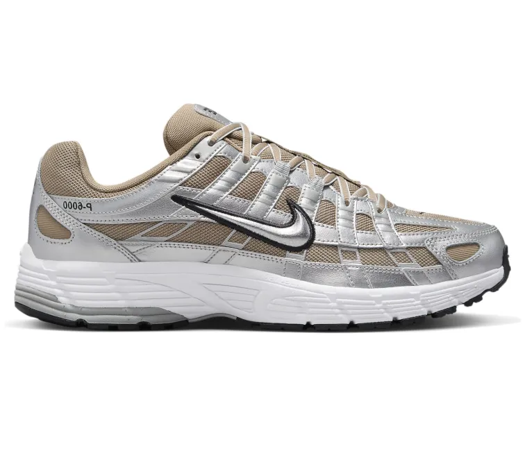 Light Steps All-weather shock absorption Men??s Nike P-6000 (Khaki/Metallic Silver)