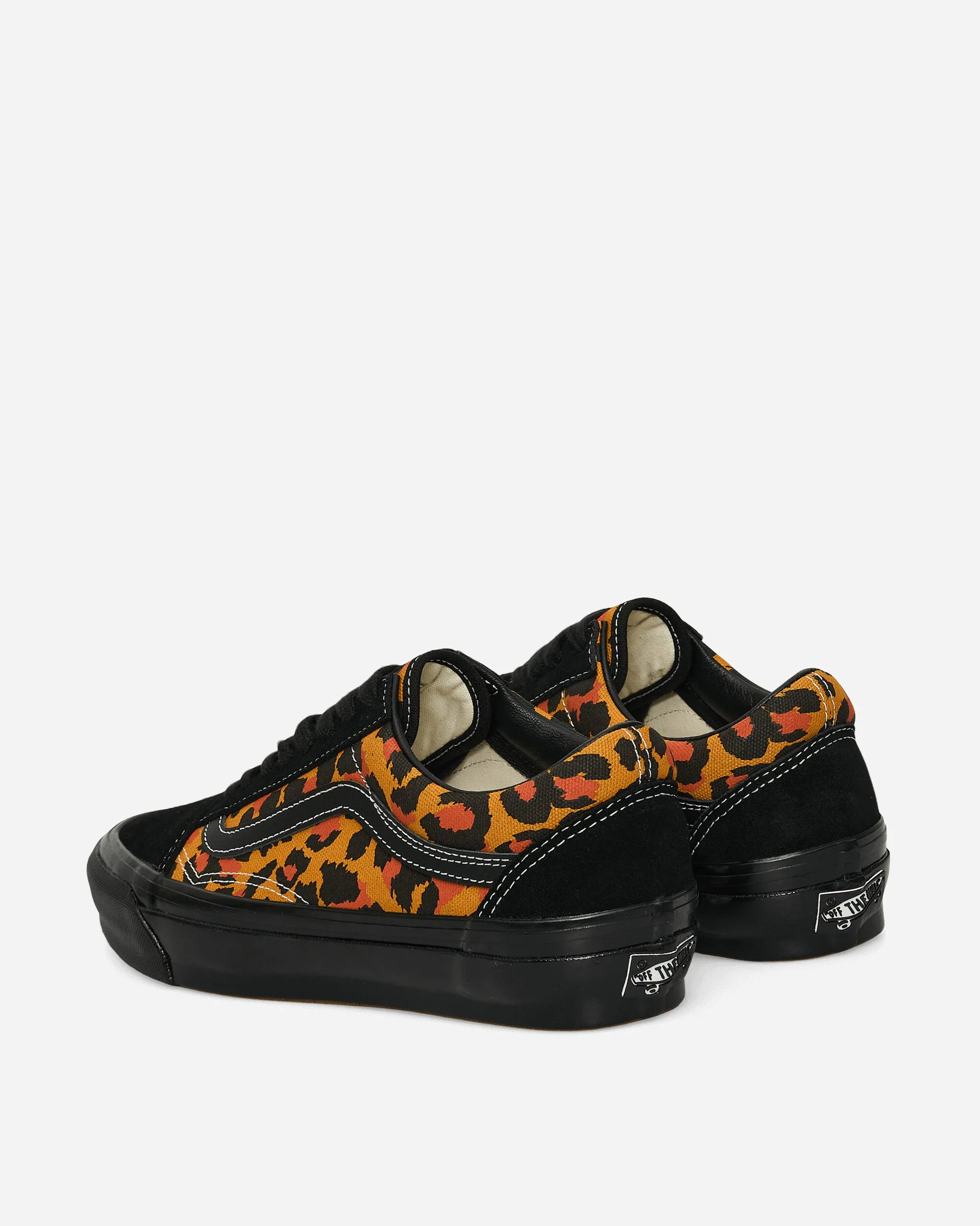 Premium Old Skool Leopard Sneakers Black / Orange Weatherproof Footwear Premium Quality
