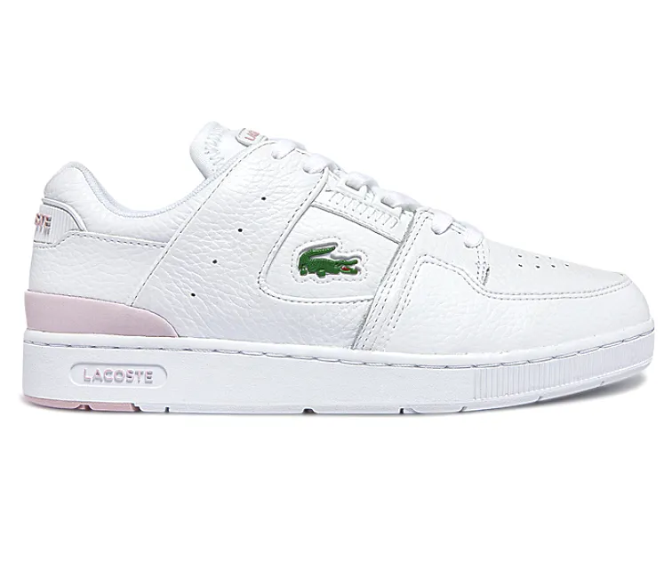 Women's Lacoste Court Cage 0722 (White/Light Pink) Grip Flow Arch Support System