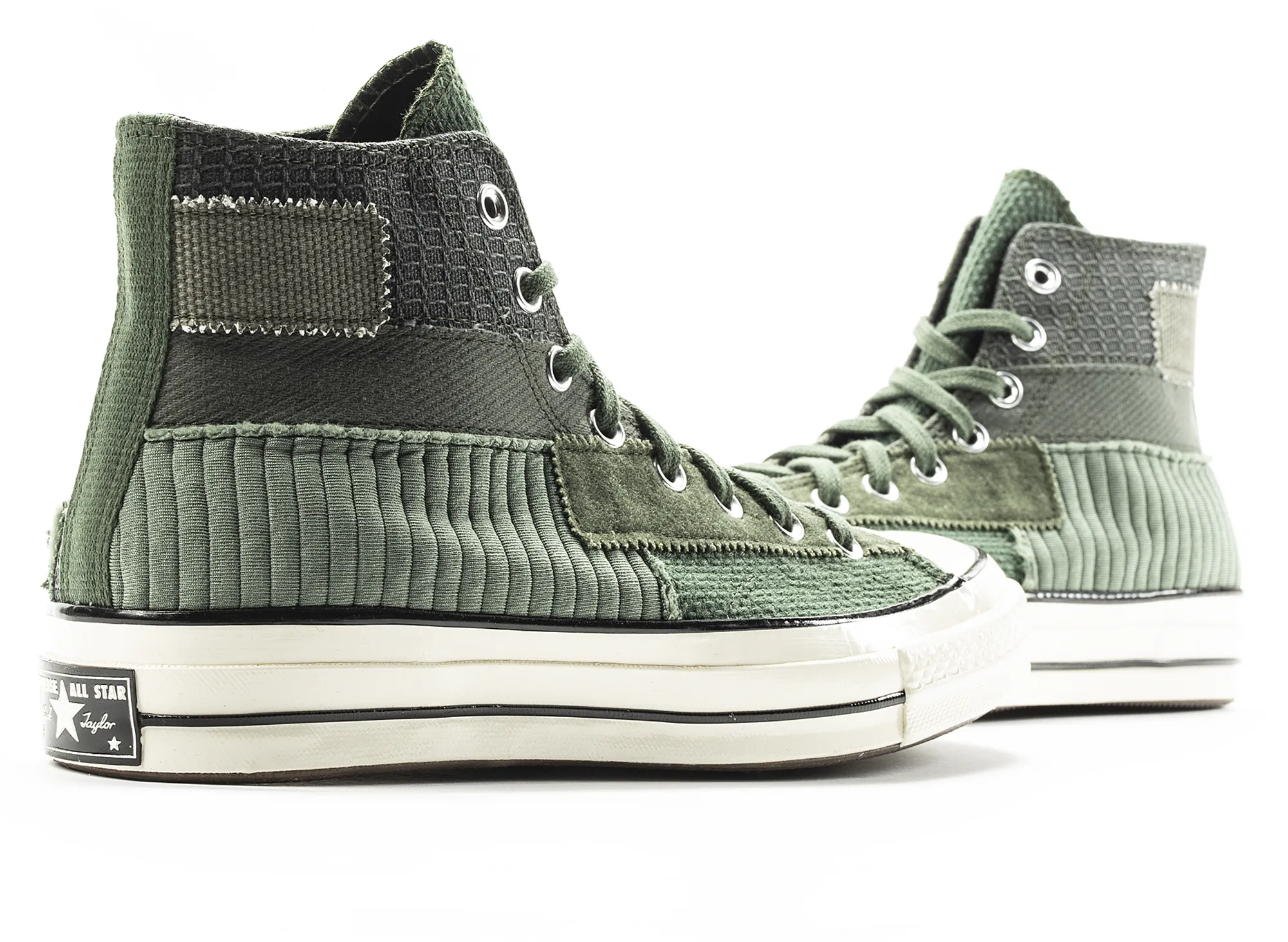 seniors' comfort Converse 70 Hi Patchwork in Green
