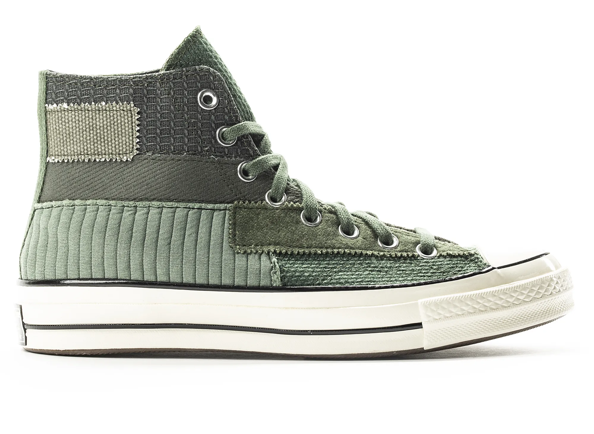 Layered Design Glam support Converse 70 Hi Patchwork in Green