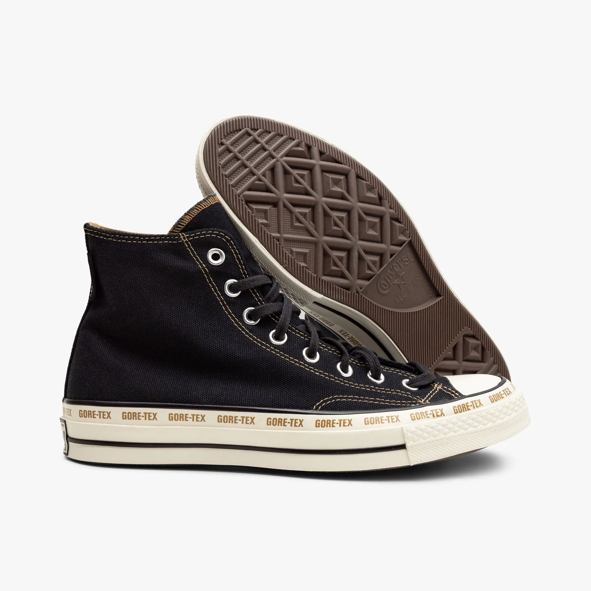 Board Ready Comfort Converse Chuck 70 Hi GTX Black / Toadstool Tan - Egret