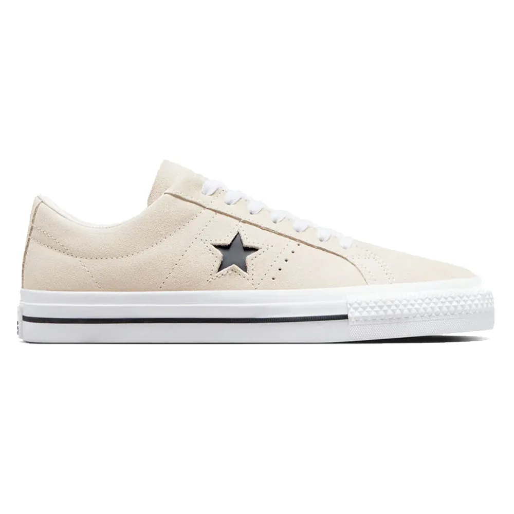Stylish Step Flex Movement Converse Cons - One Star Pro Suede (Egret/White/Black)