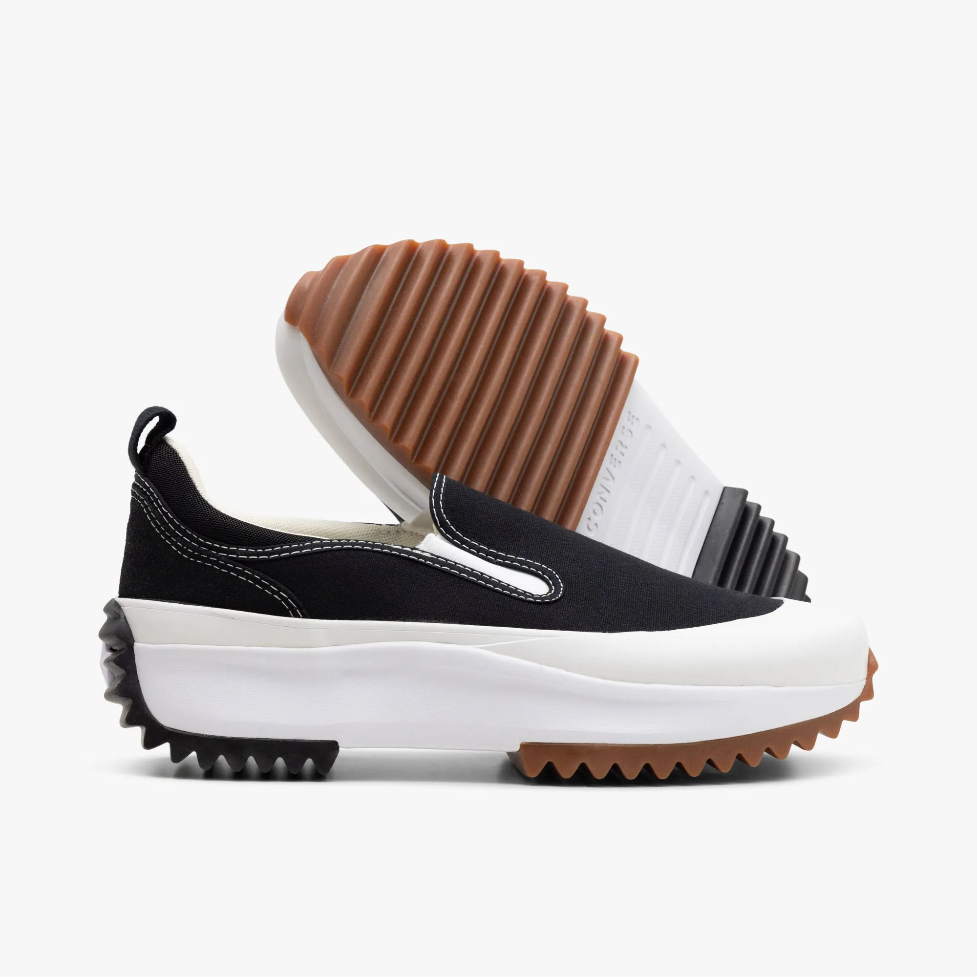 Converse Run Hike Slip Platform Black / White Reinforced Footwear
