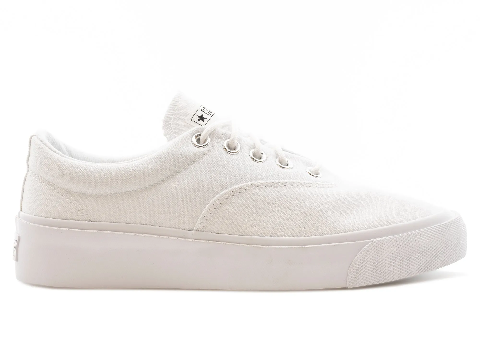 Converse Skip Grid CVO OX 'White/White' Fitted Design Wide-fit