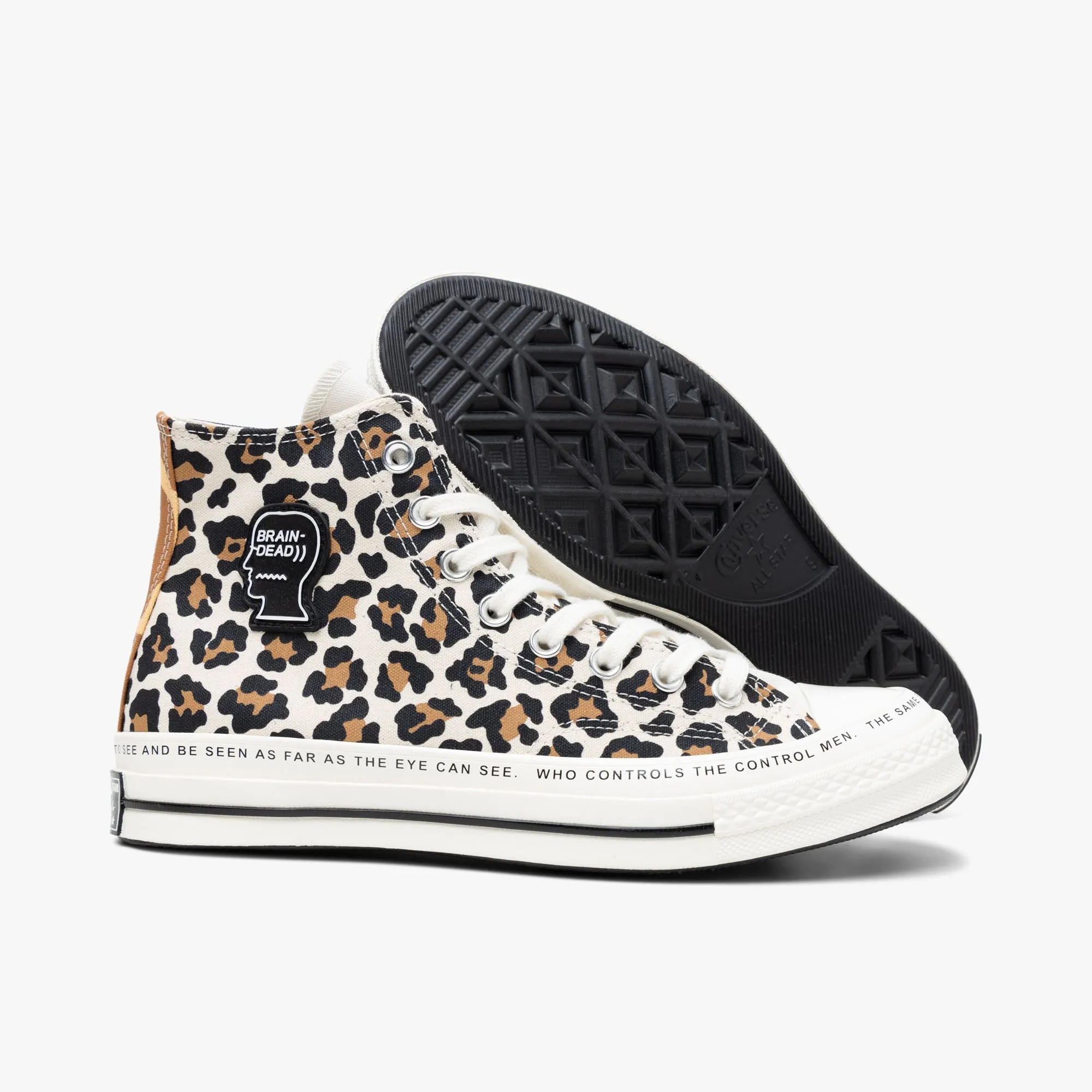 Full Contact Converse x Brain Dead Chuck 70 Hi Egret / Black - Multi
