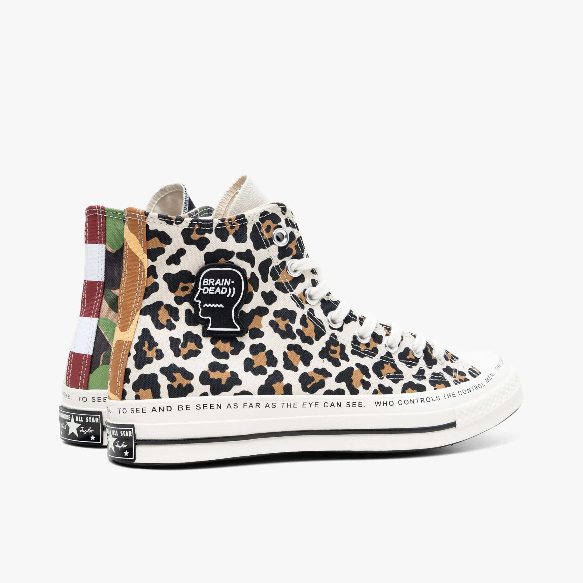 Dynamic Ride Converse x Brain Dead Chuck 70 Hi Egret / Black - Multi