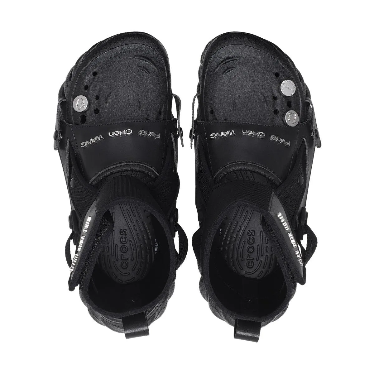   Crocs 2-In-1 Echo Clog 'Black' Exclusive Look side - vents