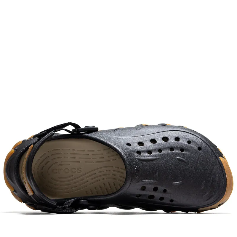 Water Friendly Padded Heel Crocs Echo Gum Ro Clog - Black