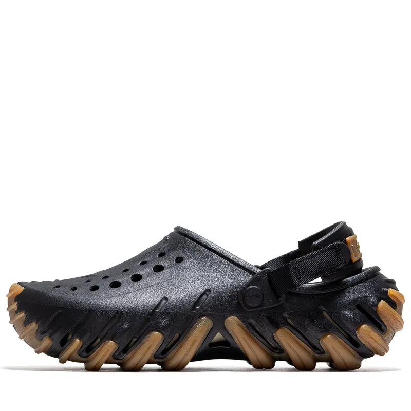 Sporty Beach Shoes Crocs Echo Gum Ro Clog - Black