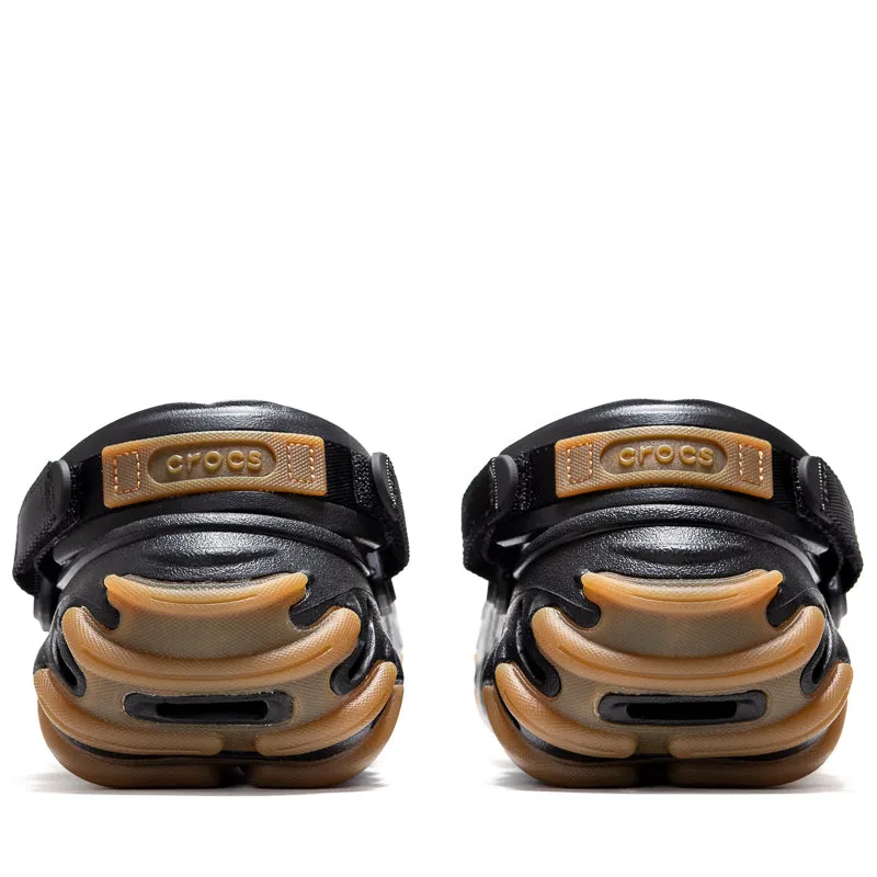 Wraparound Strap Crocs Echo Gum Ro Clog - Black