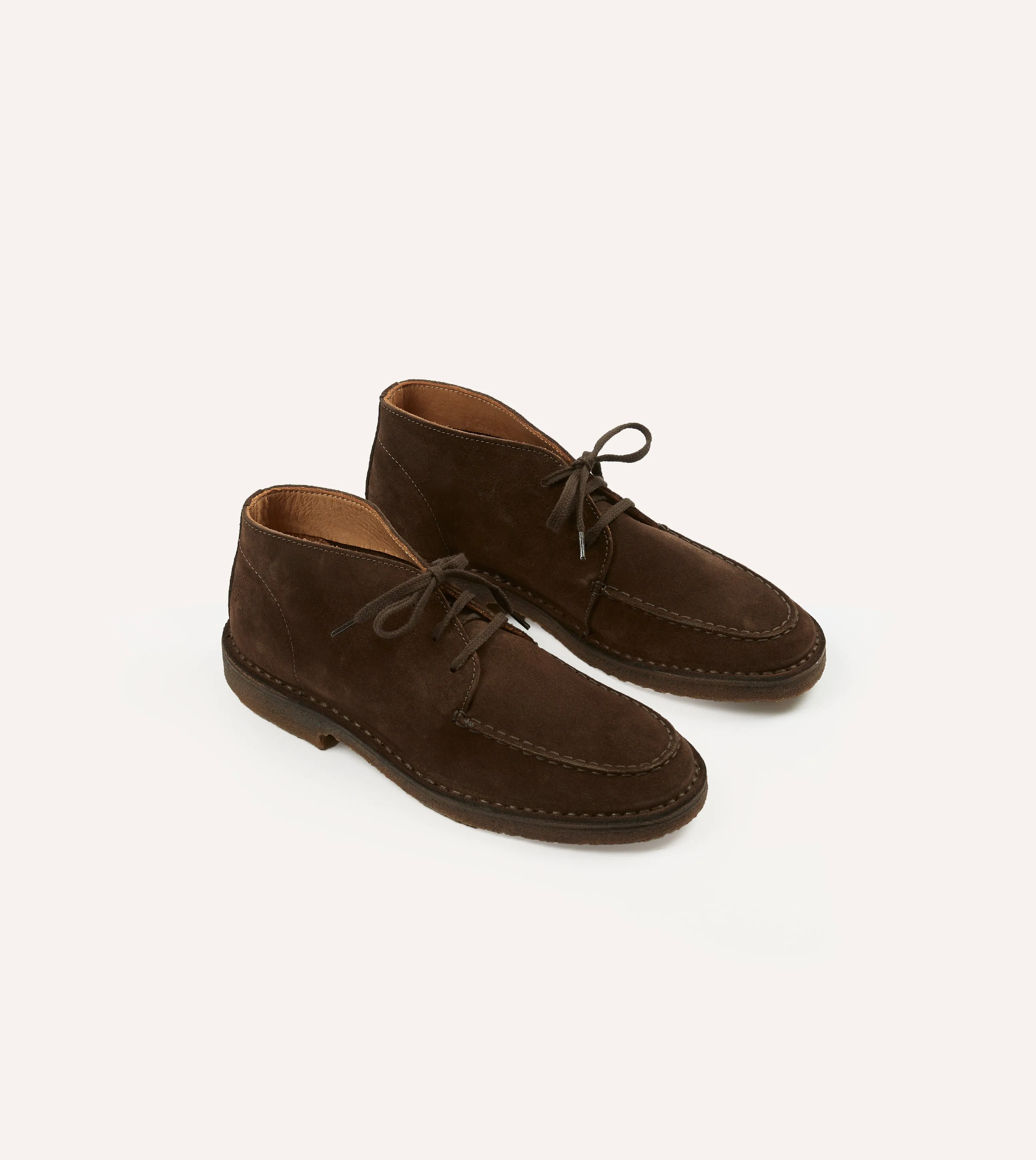 Crosby Moc-Toe Chukka Boot Brown Suede elegant tone