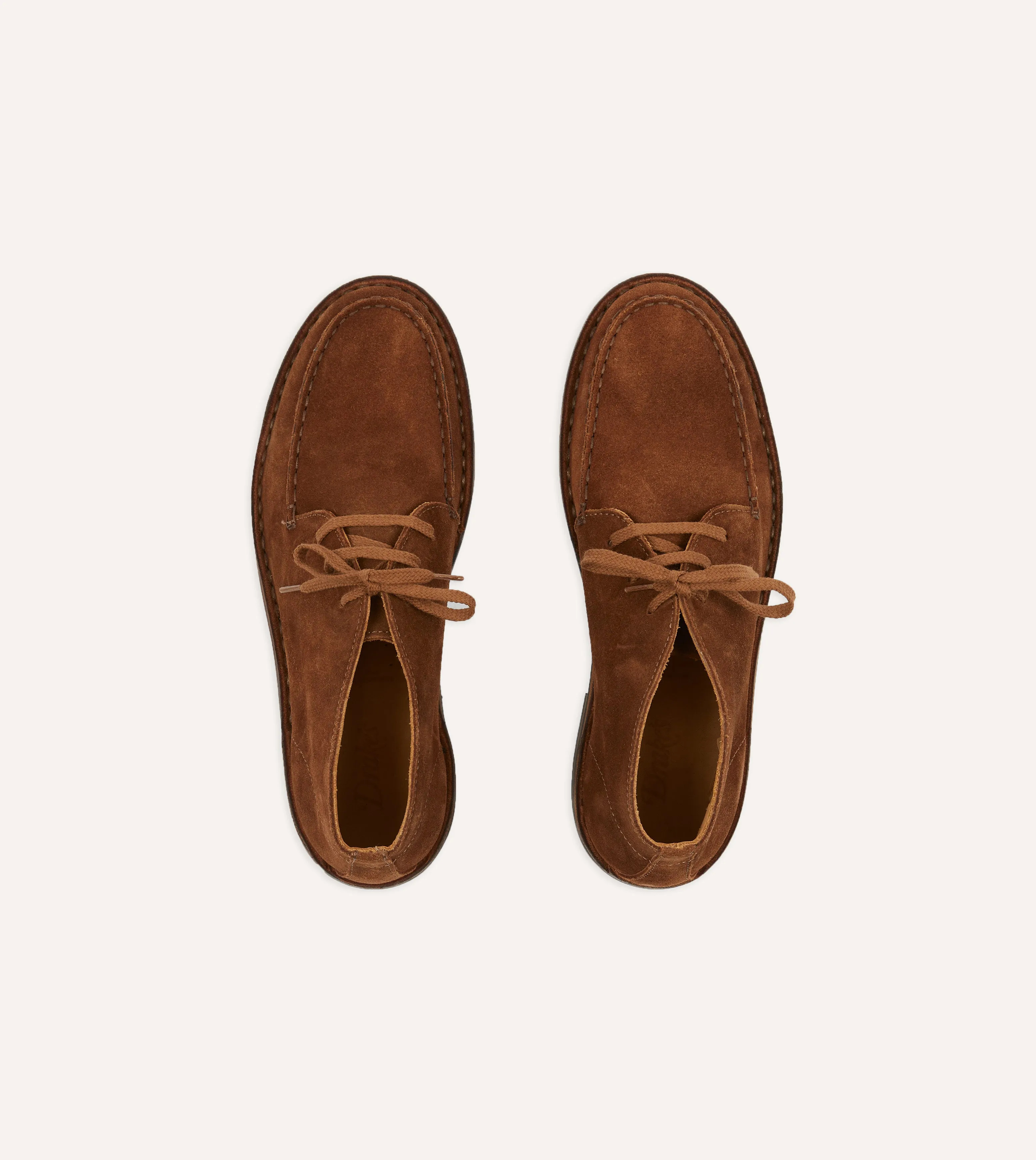 Crosby Moc-Toe Chukka Boot Light Brown Roughout Suede with Rubber Sole Crisp Presence