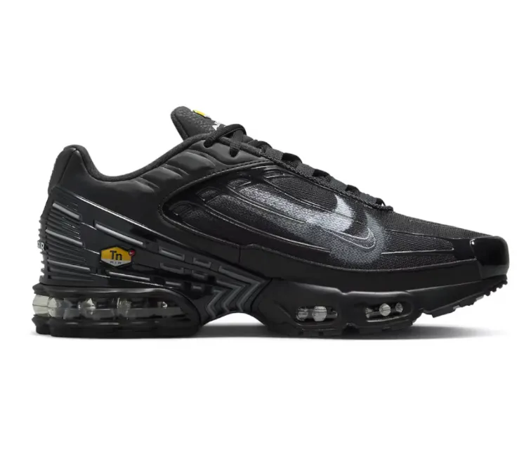 Men's Nike Air Max Plus TN 3 (Black Multi Swoosh) Friction Free Laces