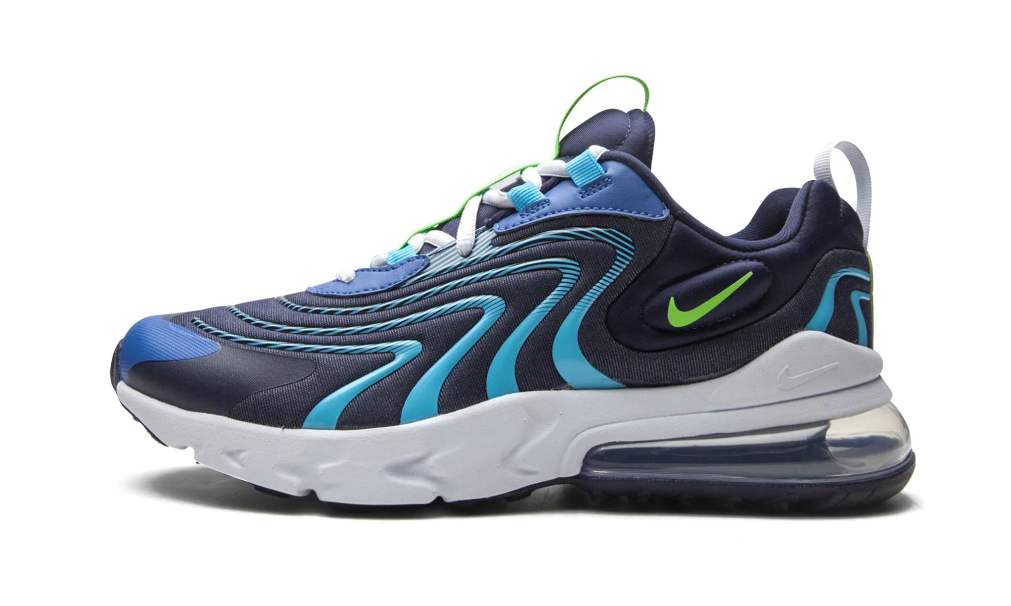 Air Max 270 React ENG GS "Blackened Blue" running endurance training
