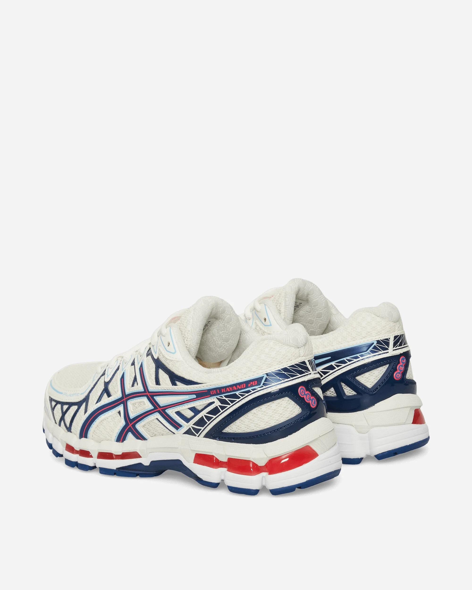 GEL-Kayano 20 Sneakers Cream / Deep Marine Recycled Fiber Upper Contoured Sole
