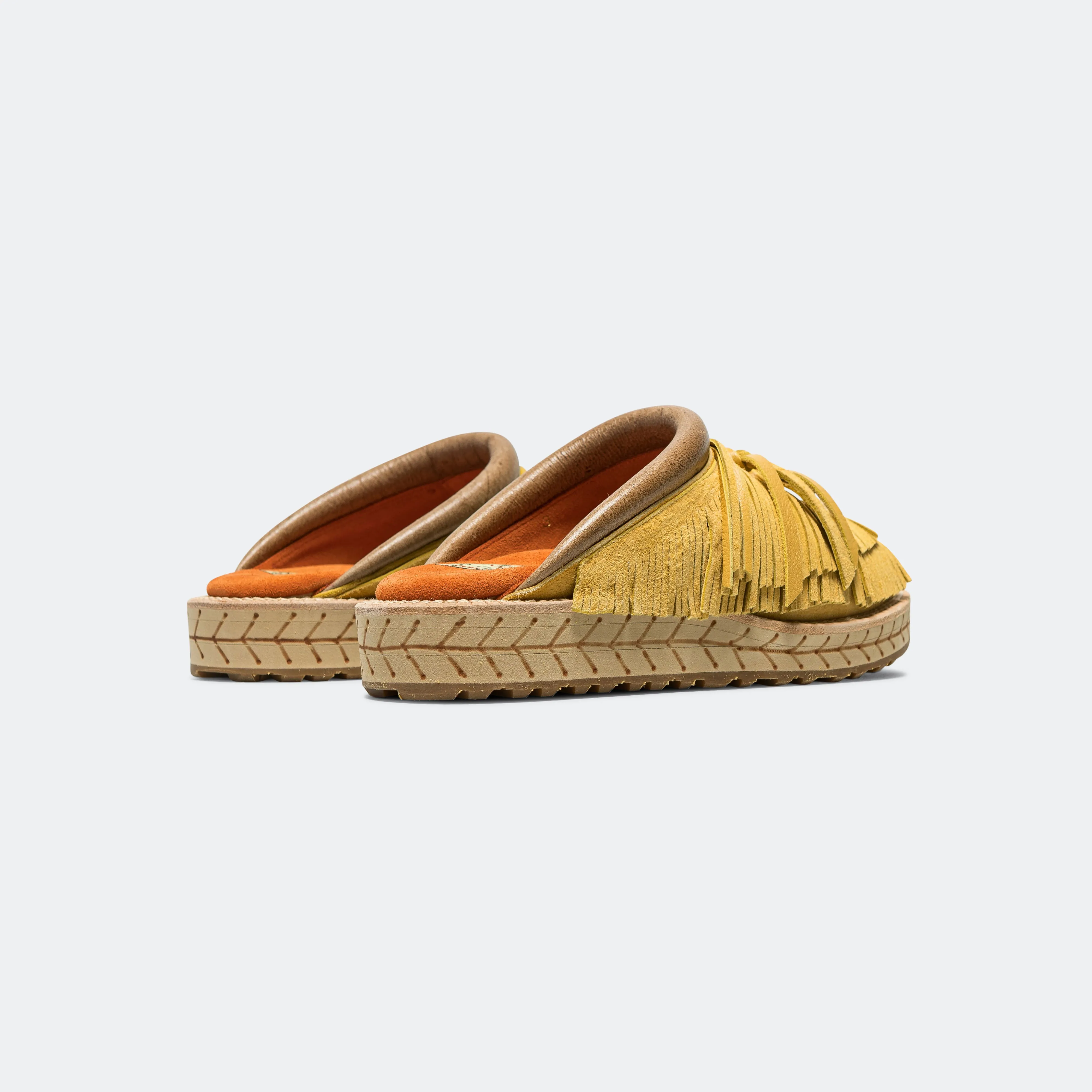 Pastel Soft Style Match Deer Leather Pueblo Sabot - Yellow