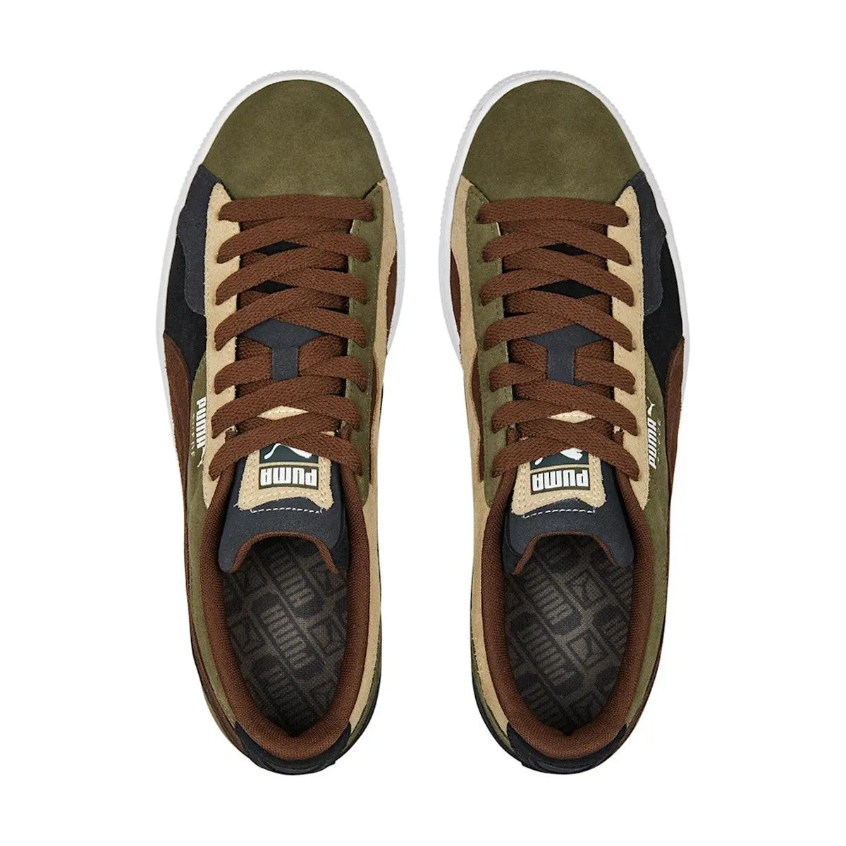 Suede 'Camowave Olive' Warm in winter Ballet Flats