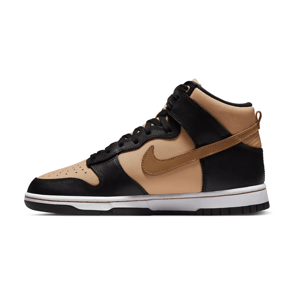 Wmns Dunk High 'Black Flax' Heel Tailored grip