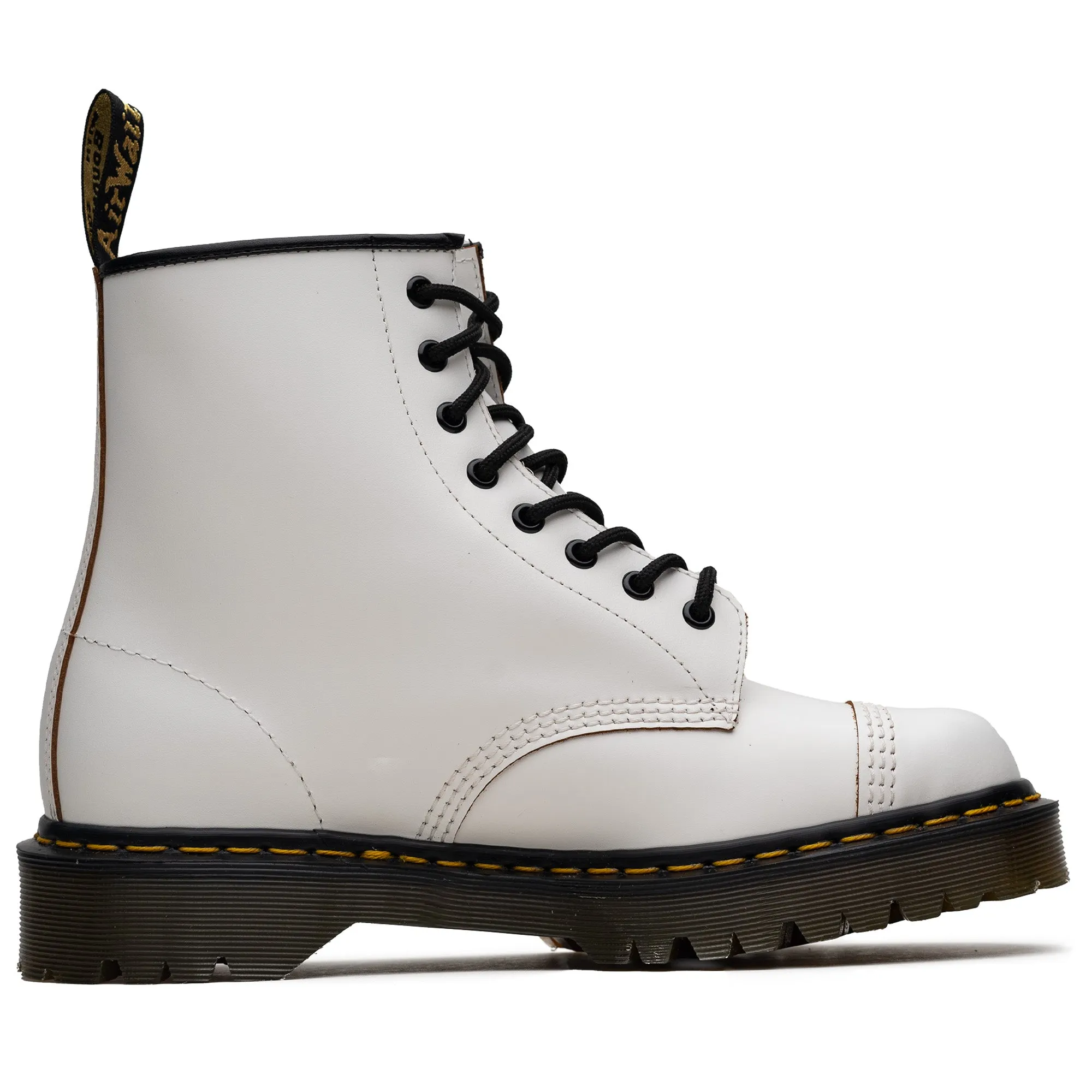 Cushioned Base Dr. Martens 1460 Bex Toe Cap - White Quilon