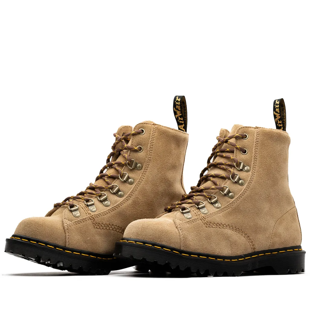 Reinforced Heel Counter Walk Support Dr. Martens Barton Suede Boots - Sand