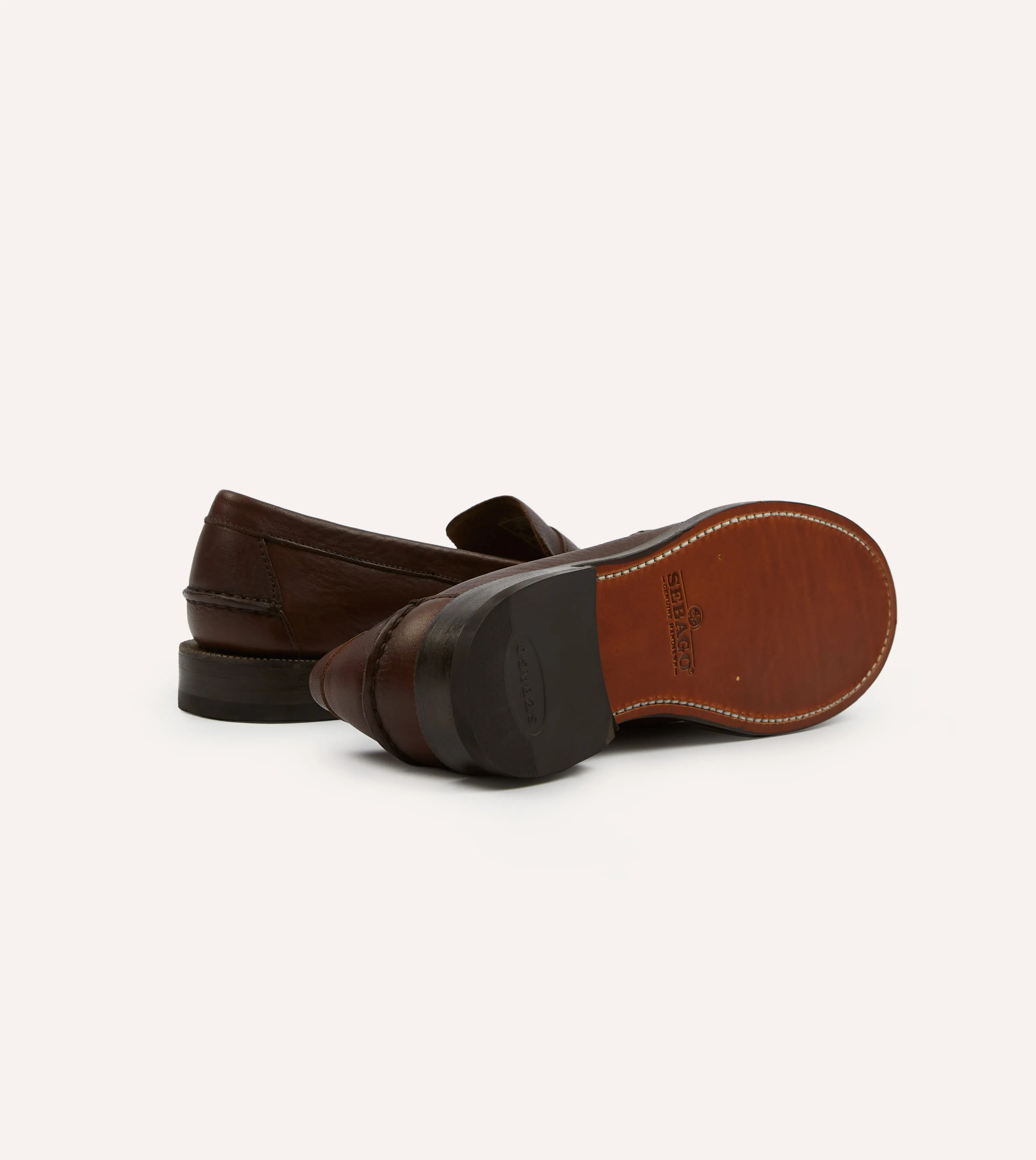 Drake's by Sebago Citysides Dan Bison Leather Loafer Club Scene