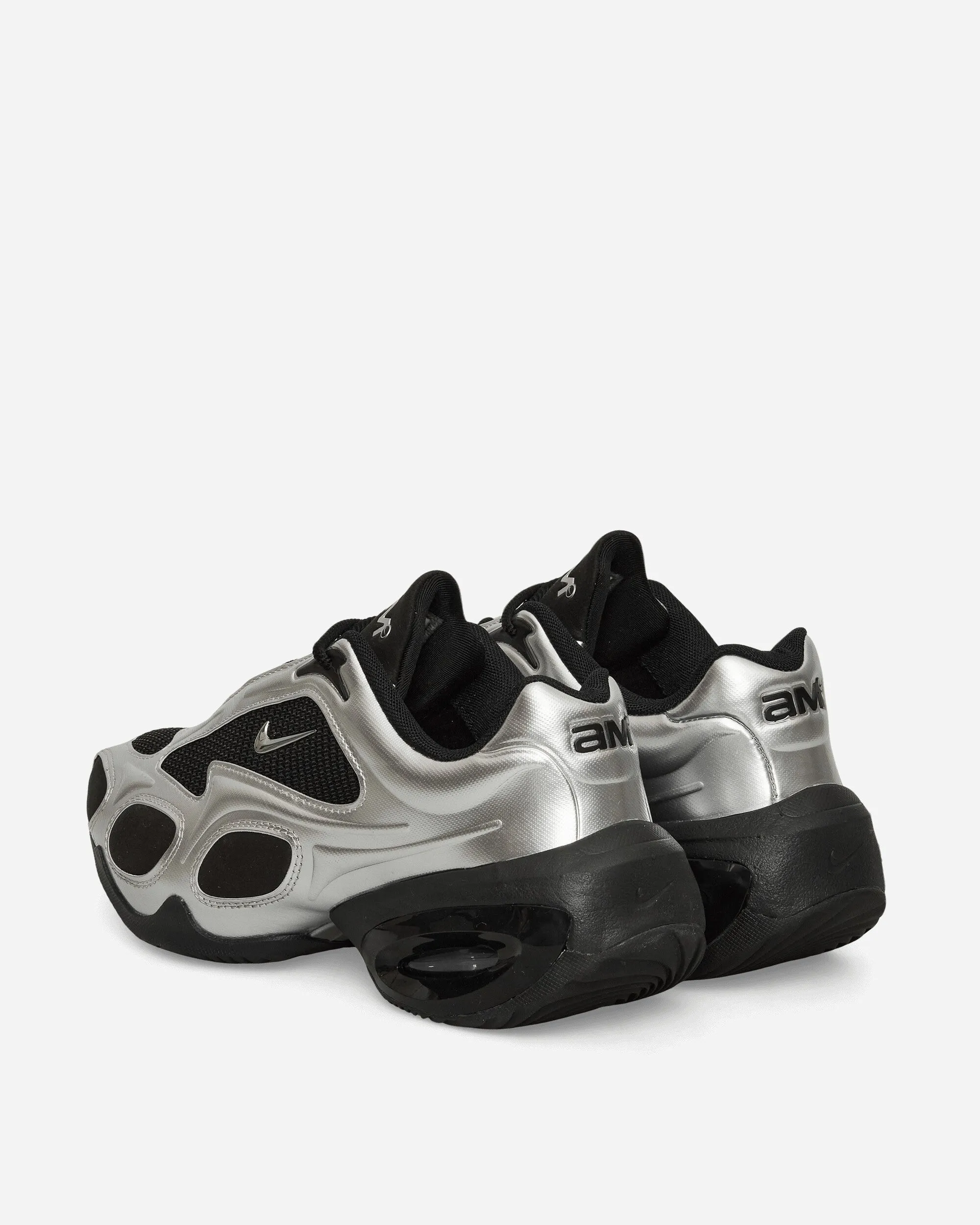 Soft Finish Street Inspired Women's Air Max Muse Sneakers Black / Metallic Silver