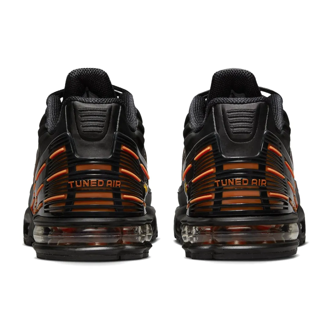 Men's Nike Air Max Plus TN 3 (Black/Safety Orange) Balanced Drop Height Elevated shock absorption
