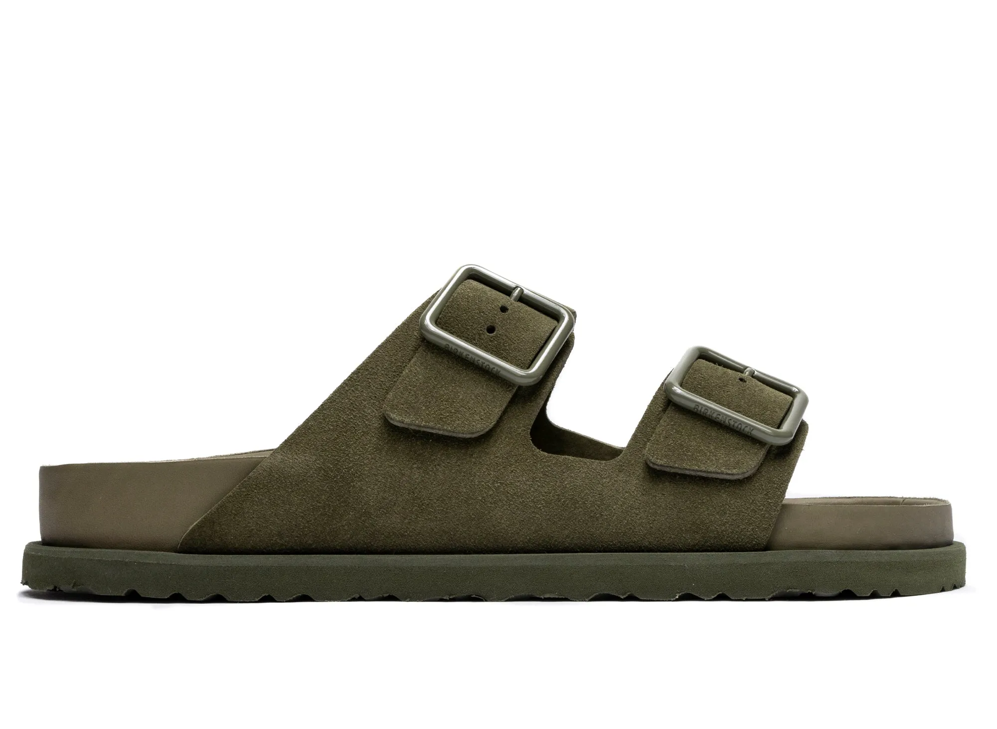 All Terrain Stylish Commuters Outdoor Fun Birkenstock 1774 Arizona Suede/Leather in Moss Green