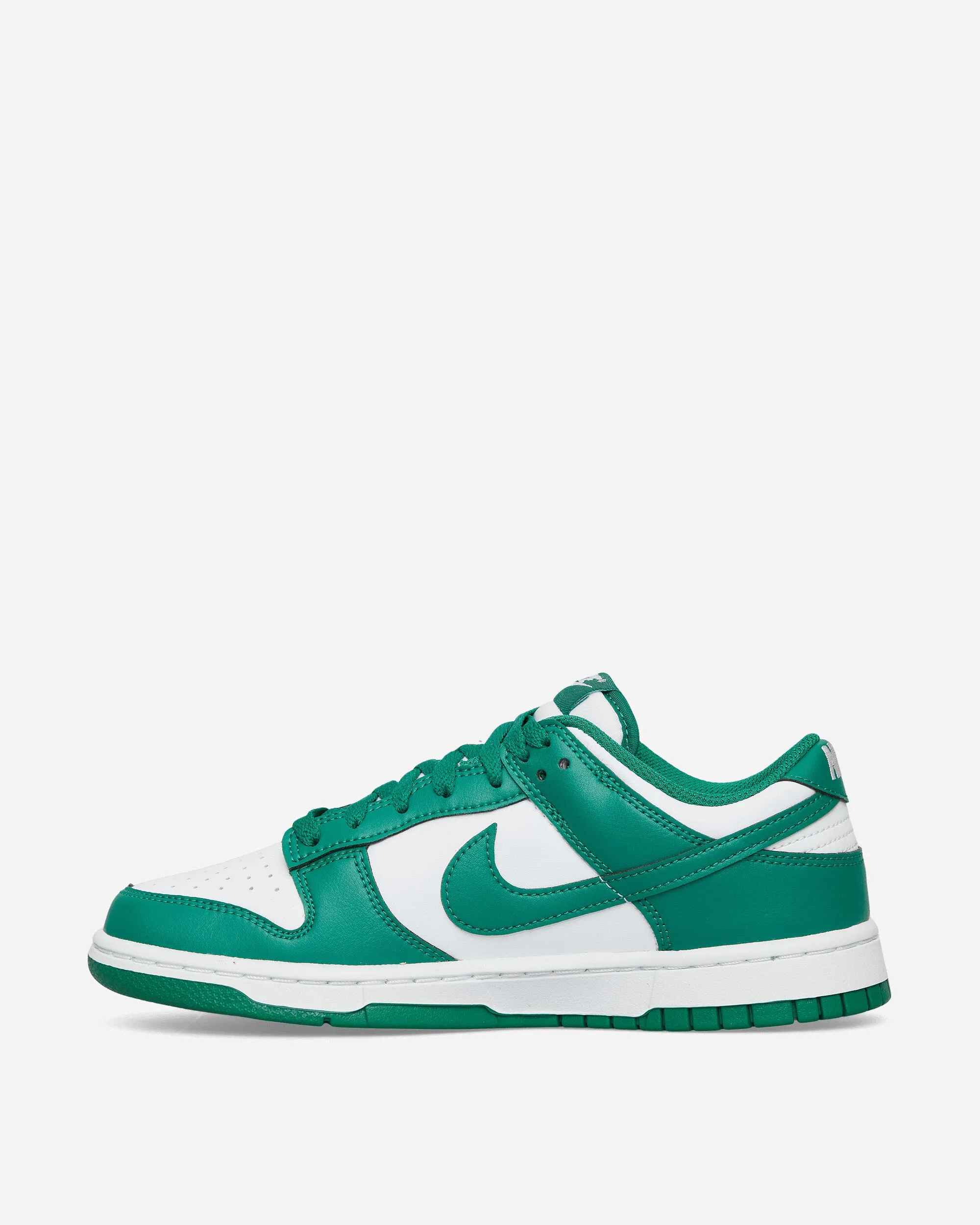 Nonslip Outsole Athletic Appeal Dunk Low Sneakers White / Malachite