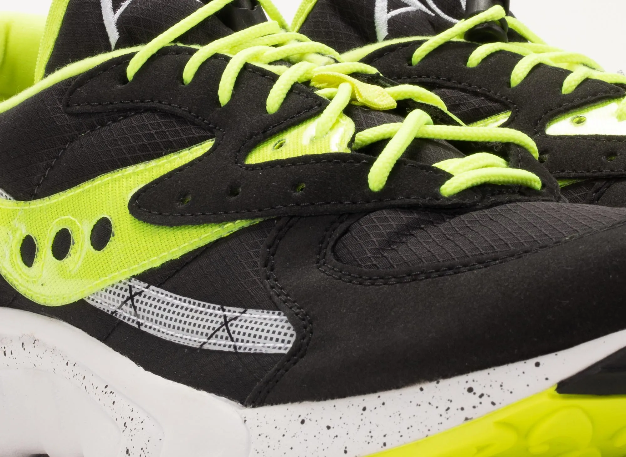 Polish Look Memory Foam Wellness Seekers Saucony Originals Aya 'Black/Lime Green'