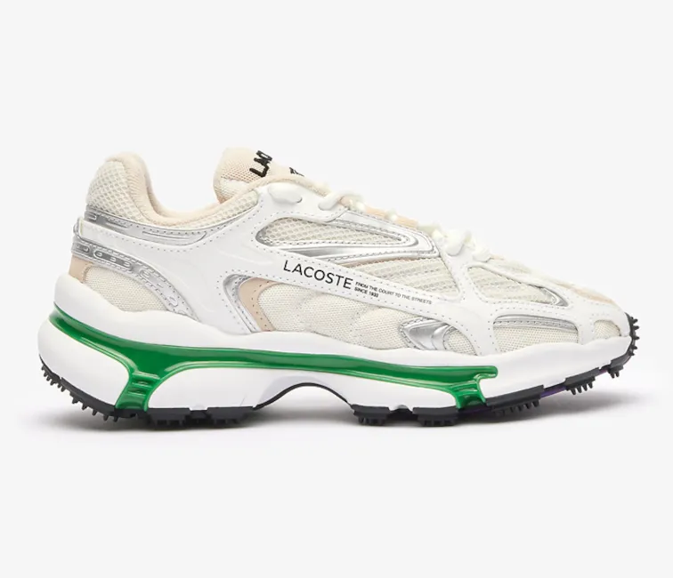 Women's Lacoste L003 2K24 124 1 SFA (White/Green) Dual Zone Traction Training Pulse