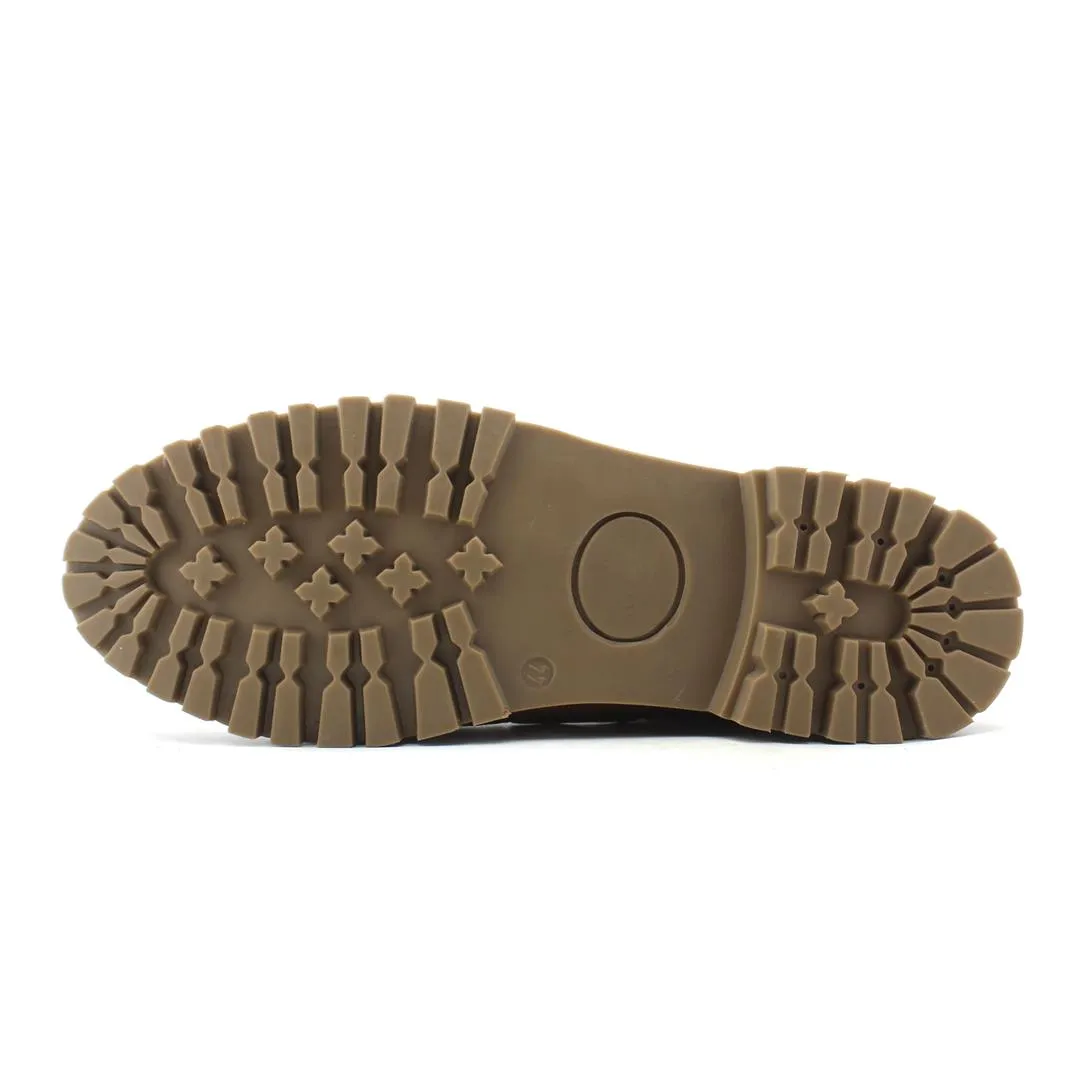 JOURNIE SAILOR - BROWN Stacked Heel Subtle Fashion