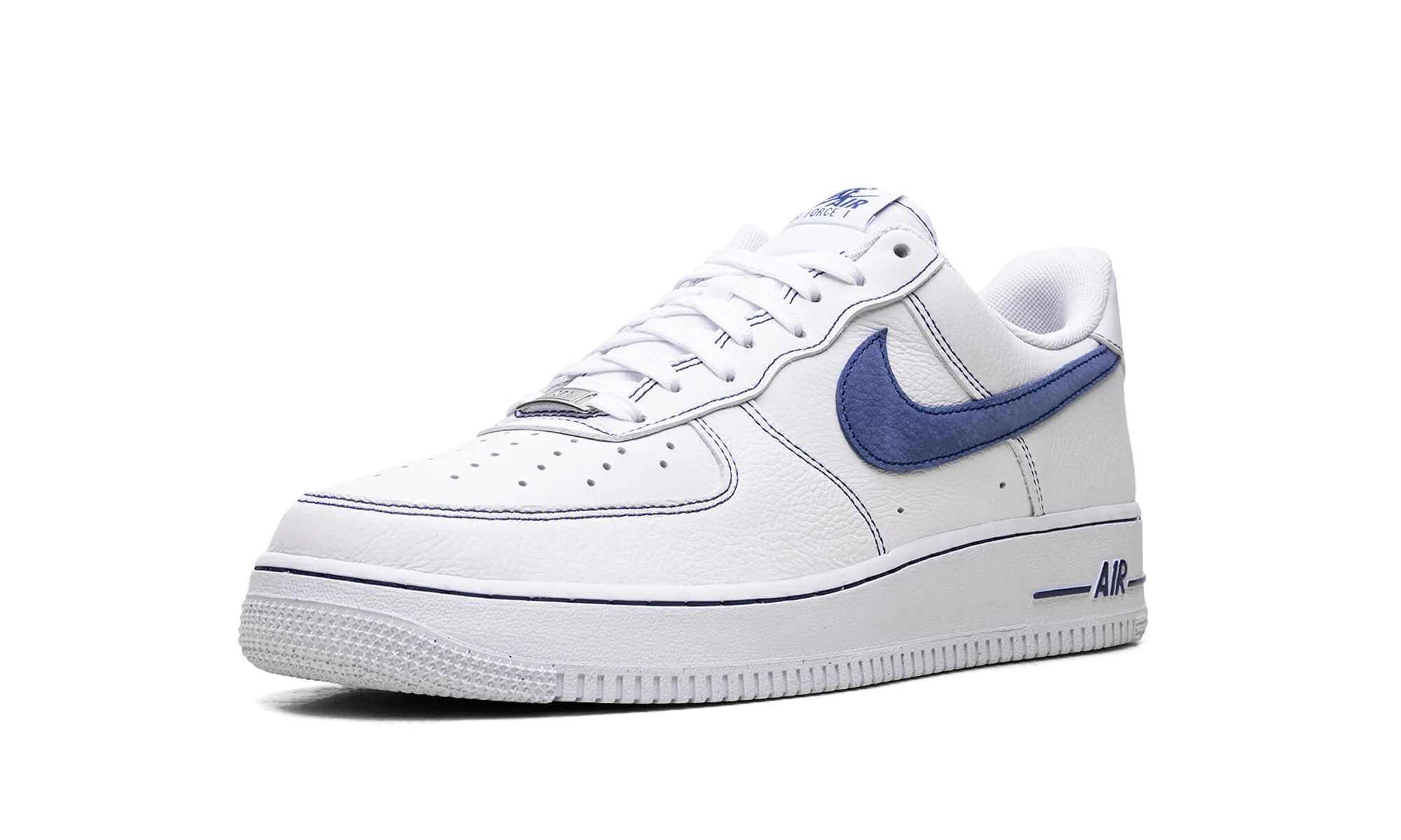 Bold Statement Air Force 1 '07 LV8 "White Deep Royal Contrast Stitch"