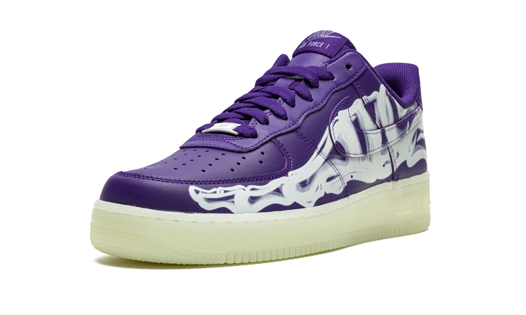 Comfort Easy Neutral Stance Air Force 1 Low '07 QS "Purple Skeleton Halloween"