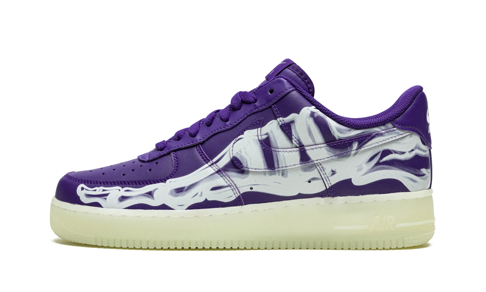 Unbeatable cushioning Padded Tongue Design Air Force 1 Low '07 QS "Purple Skeleton Halloween"