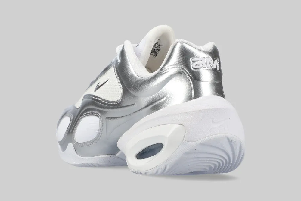 Women's Nike Air Max Muse 'White and Metallic Silver' Wide fit foot - comfort