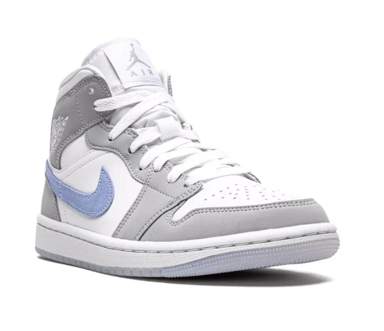 Women's Nike Air Jordan 1 Mid (Wolf Grey/Aluminium) Energy Return Foam