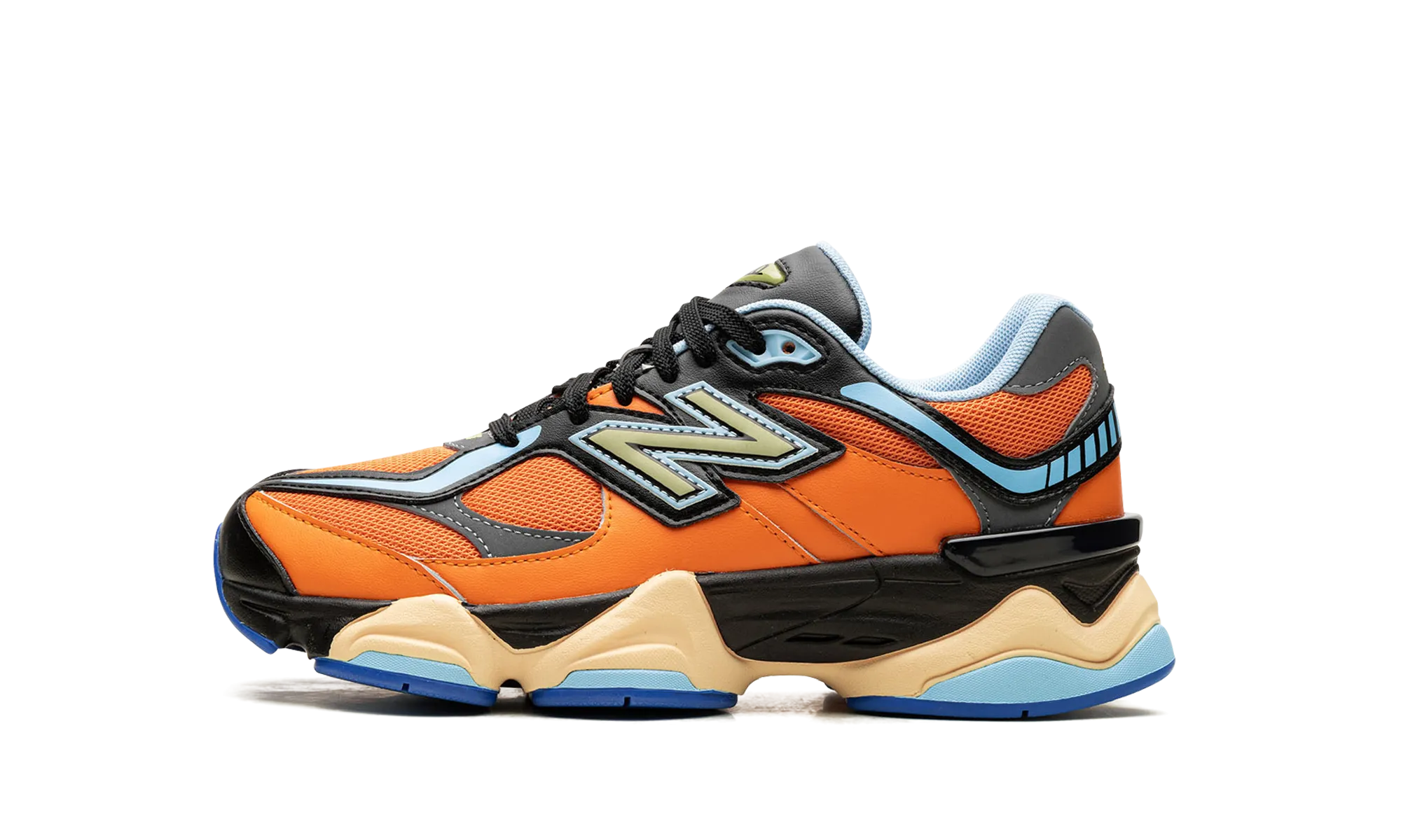 9060 Big Kid "Orange/ Black" plain - design shoes short - distance running shoes