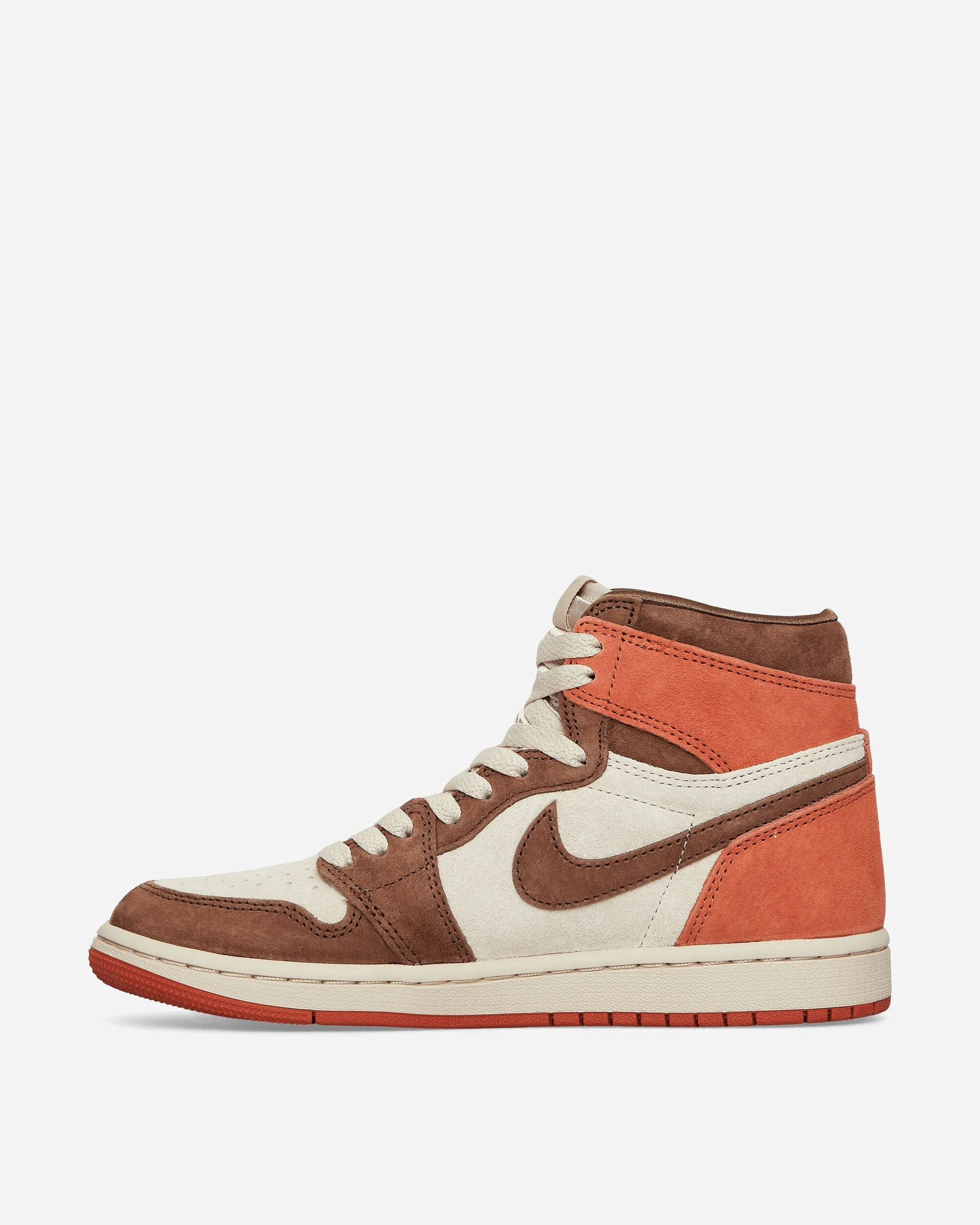 Women's Air Jordan 1 Retro High Sneakers Cacao Wow / Sanddrift Heel lock