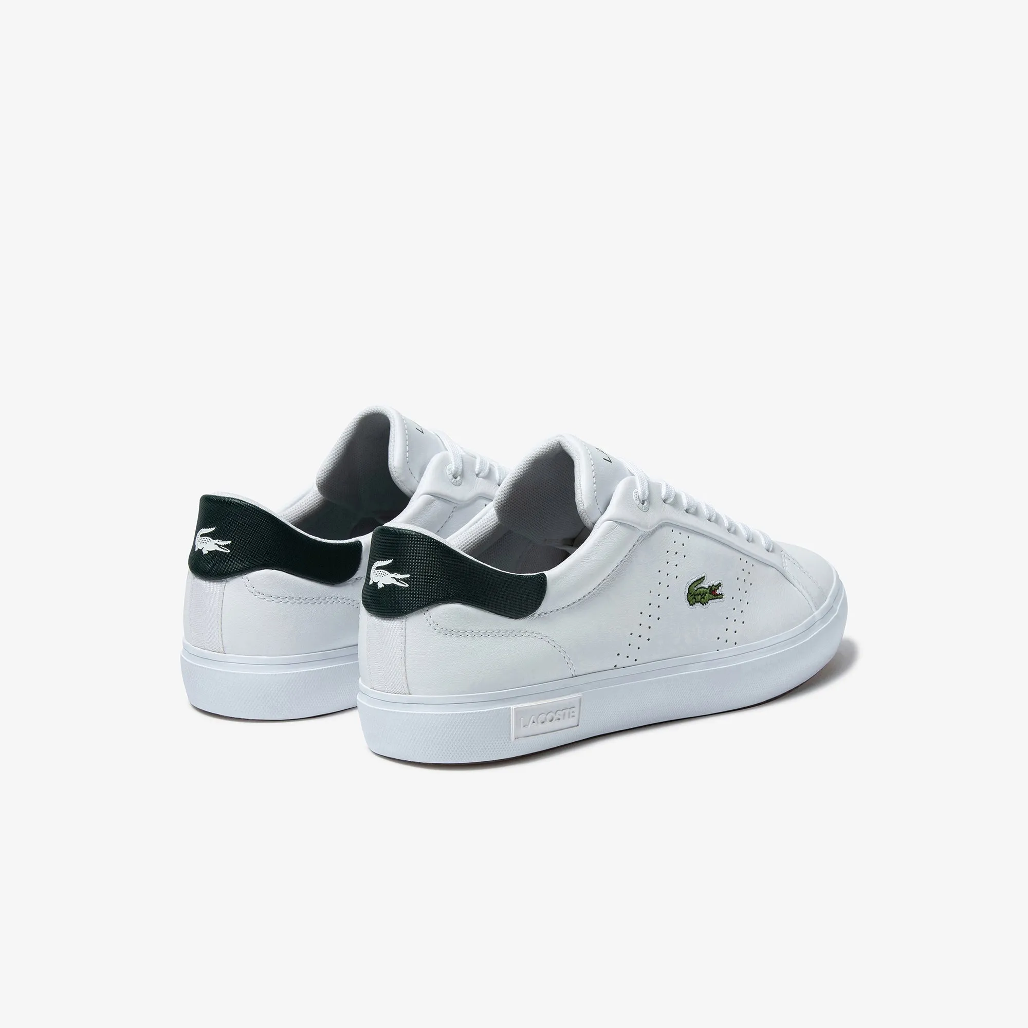 Men's Lacoste Powercourt 2.0 0321 SMA (White/Dark Green) Shock Base Essential Fit