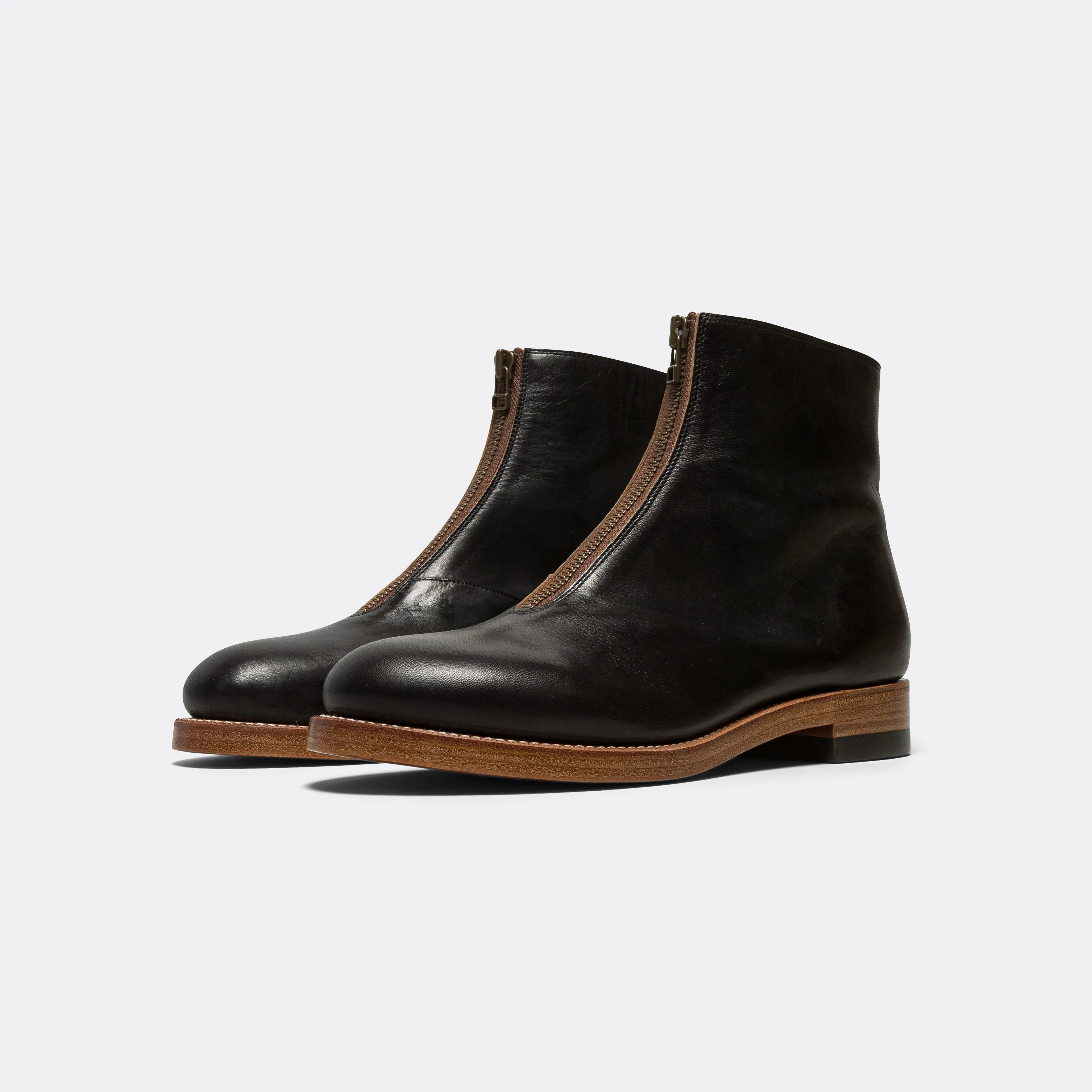 Rainy Day Leather ZIP-UP FRISKO Boots - Black