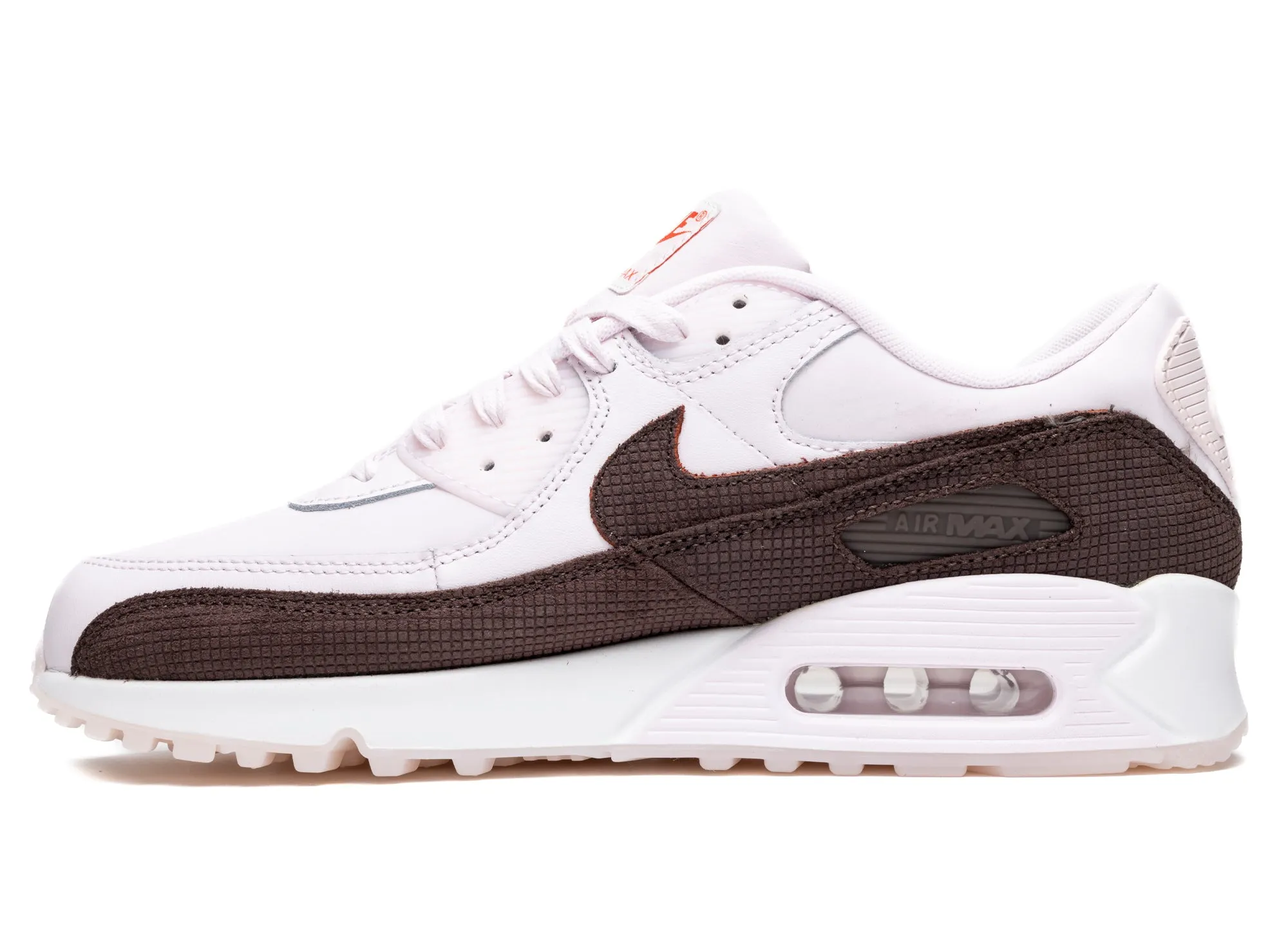 Stretch Fabric Work Commute Supportive structure Nike Air Max 90 LTR 'Pearl Pink/Baroque Brown'