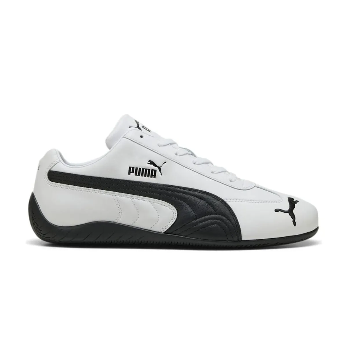 Lightweight Sole party - goers' Speedcat Leather 'White Black'